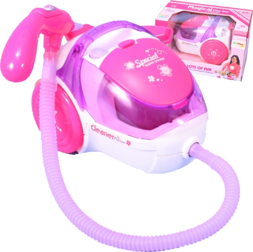 Jucărie aspirator Super Cleaner – alb‑roz