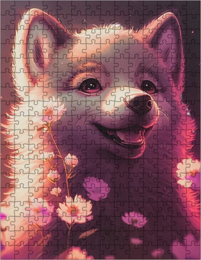 Puzzle cu cățeluș, 300 de piese