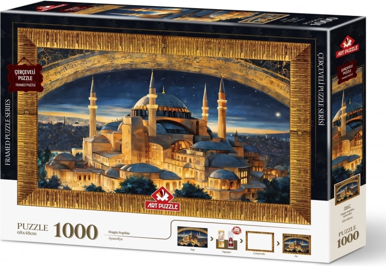 Puzzle cu ramă și lipici 3 în 1 Hagia Sophia 1000 piese