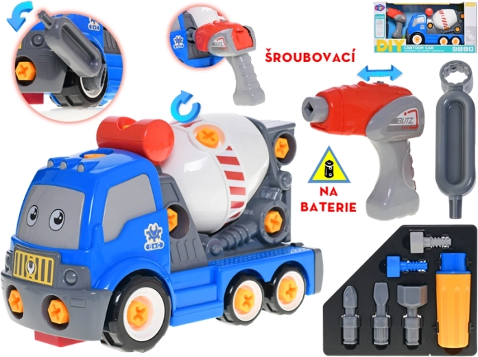 Betonieră interactivă de 28 cm cu bormașină pe baterii