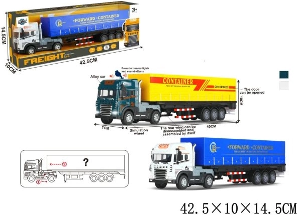 Camion cu macara, cu efecte luminoase și sonore