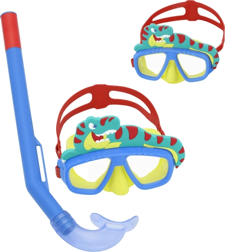 Set de snorkeling pentru copii Bestway, crocodil albastru