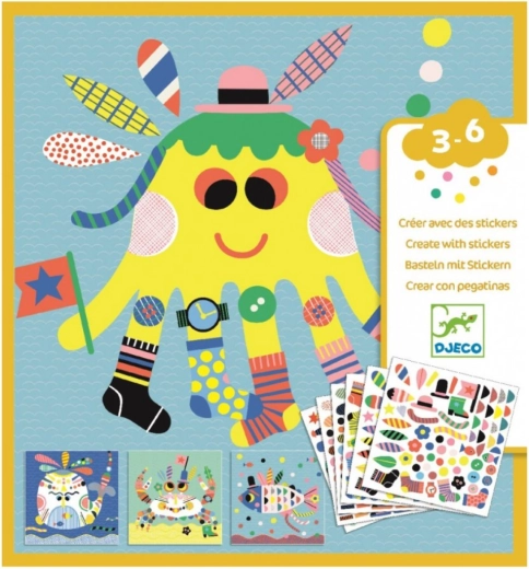 Set de autocolante Djeco Creaturi marine