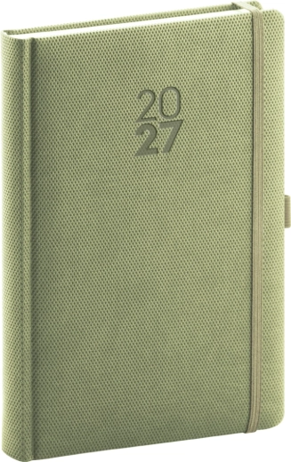 Agenda zilnică Notique Diamante 2027 oliv 15 × 21 cm