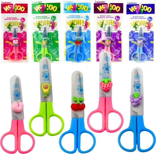 Foarfece școlare ambidextre cu protecție 12 cm