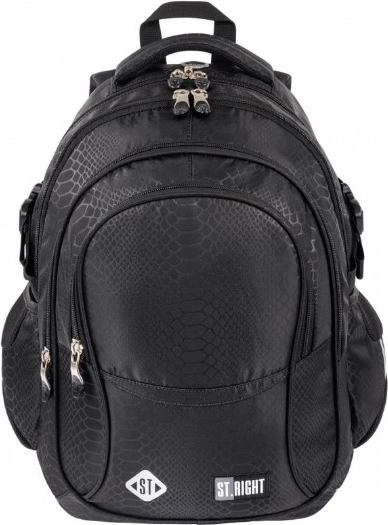 Rucsac școlar ST.RIGHT 23 l, negru, SHINY SNAKE