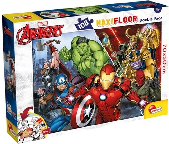 Lisciani Marvel puzzle maxi față-verso Avengers 108 piese