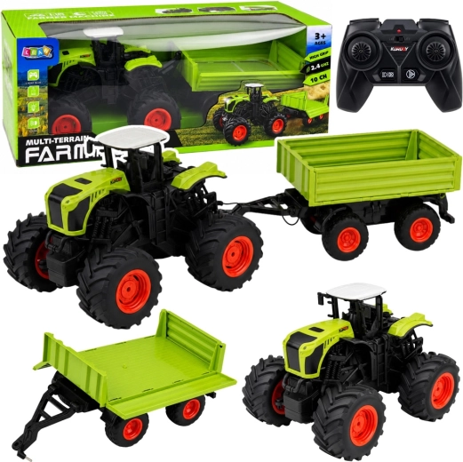 Tractor cu telecomandă cu remorcă basculantă 1:16