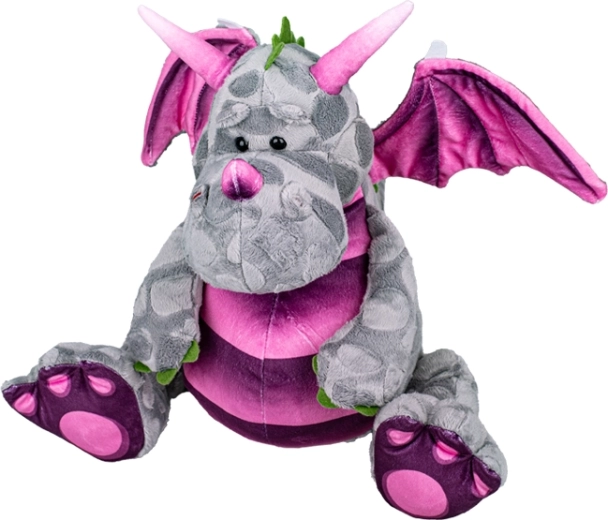 Dragon de pluș 23 cm – gri, jucărie moale pentru bebeluși