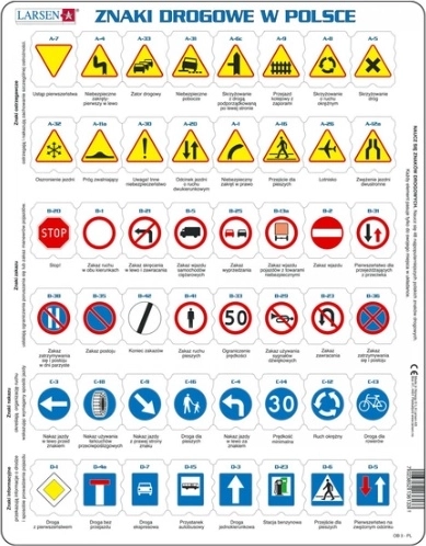 Larsen indicatoare rutiere în Polonia – puzzle educativ