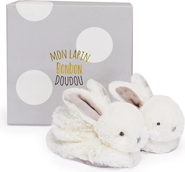 Set doudou botoșei cu zornăitoare Iepuraș bej