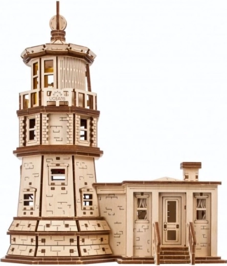 Puzzle mecanic din lemn 3D Ugears Farul Split Rock