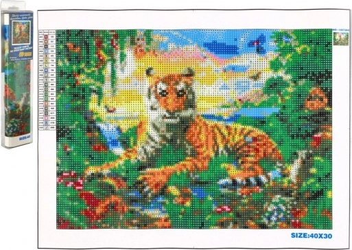 Pictură cu diamante Regele junglei 40x30 cm