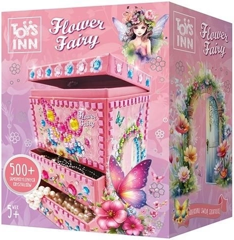 Cutie de bijuterii decorativă Flower Fairy Bellisa – set creativ de mozaic pentru copii