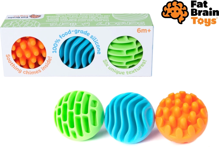 Fat Brain mingi senzoriale Sensory Rollers - 3 buc.