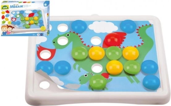 mozaic cu pini pentru cei mai mici 3,2 cm, 36 piese și 7 modele