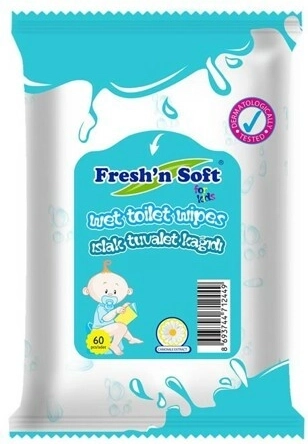 Fresh 'n soft hârtie igienică umedă pentru copii vegană 60 buc