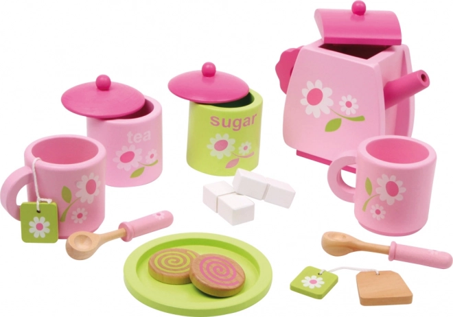 Set de ceai din lemn Rose