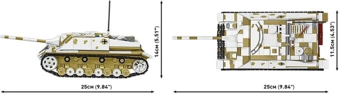 Model realist la scara 1:28 și șenile mobile