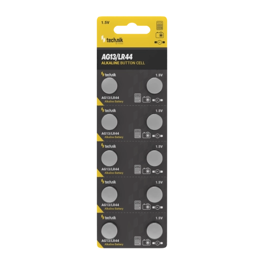 Baterie alcalină tip buton AG13 / LR44 / A76 / 357 1,5 V – pachet 10 buc
