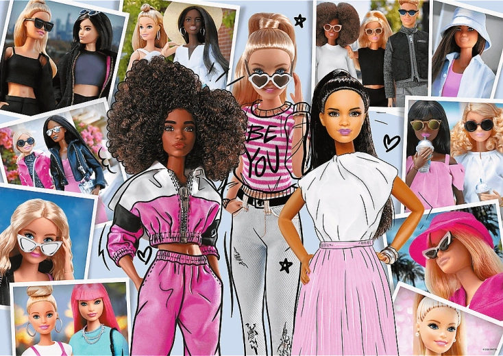 Puzzle 200 piese Barbie Lumea de la Trefl