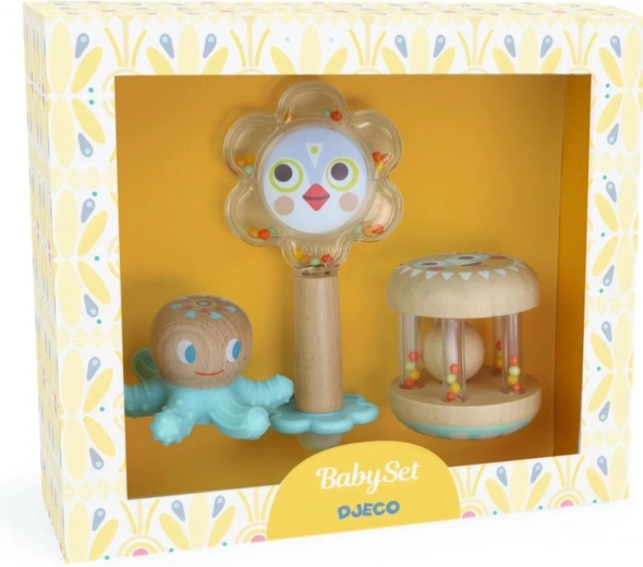 Jucărie de dentiție și zornăitoare Djeco Baby white