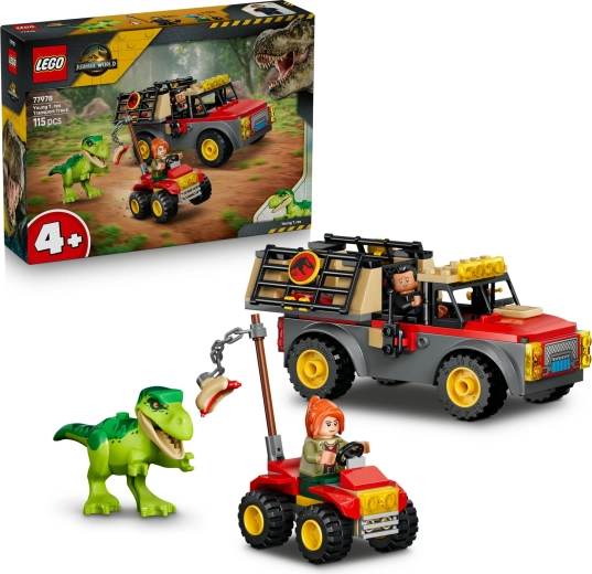 LEGO Jurassic World camion pentru transportul puiului de tiranozaur
