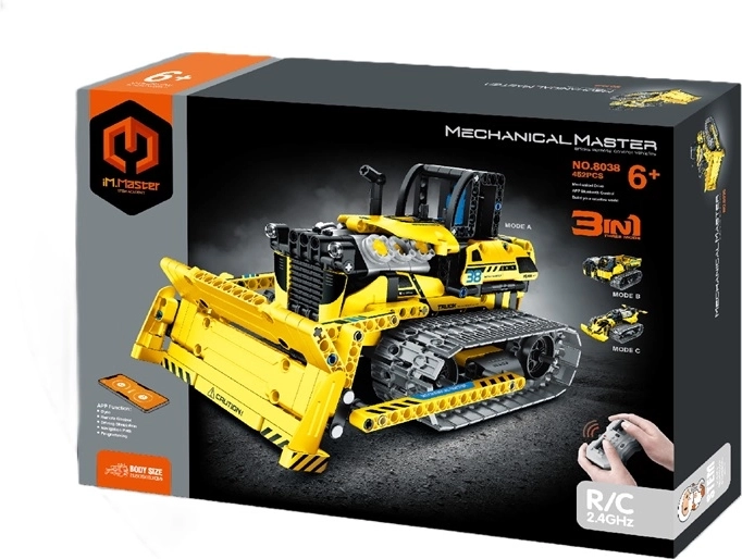 IM.Master buldozer robotic RC 3-în-1 cu telecomandă (452 piese)
