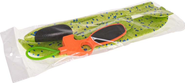 Planor din spumă cu catapultă manuală – Verde