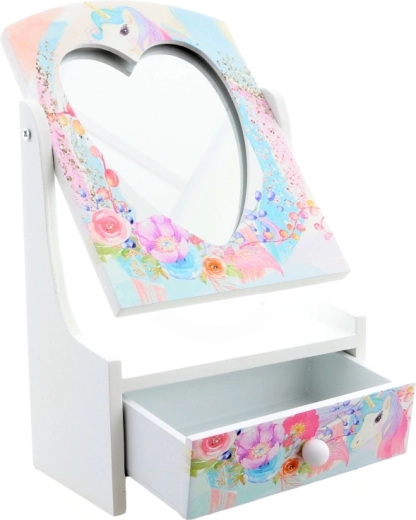 Oglindă în formă de inimă pentru micile cochete