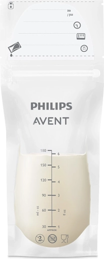 Pungi pentru lapte matern Philips Avent 180 ml, 25 buc.