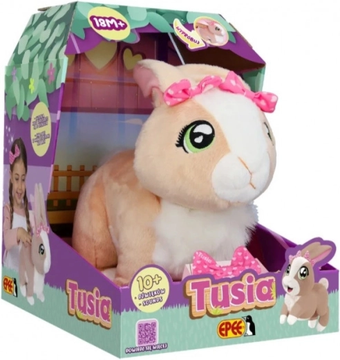 Mascotă interactivă iepurașul Tusia cu fundiță