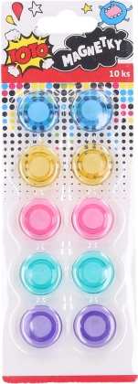 Magneti rotunzi colorați 20mm 10buc