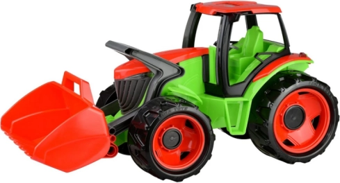 Tractor cu cupă albastru-gri