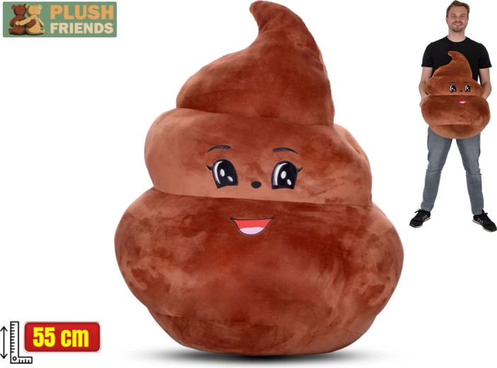 Pernă din pluș Plush Friends caca 55 cm