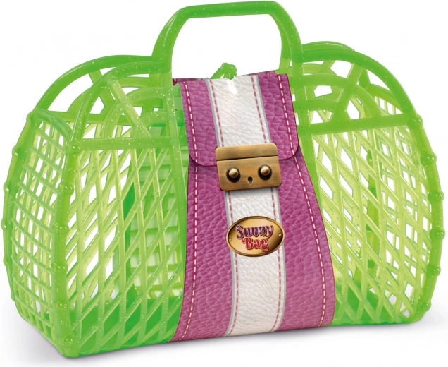 Androni sacoșă de cumpărături din plastic pentru copii – verde