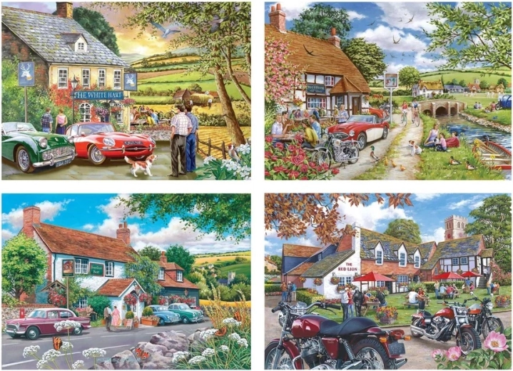 Puzzle House of Puzzles Povești de la han 4 × 500 de piese