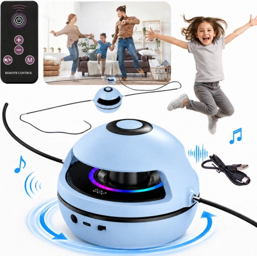 Dispozitiv electric interactiv pentru sărit cu muzică, Bluetooth, telecomandă și contor
