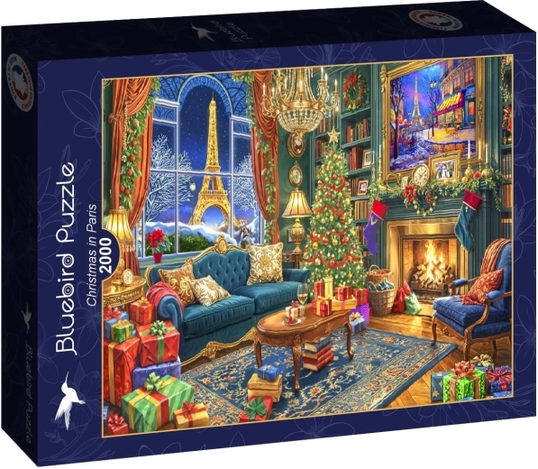 Puzzle Bluebird Crăciun în Paris 2000 de piese