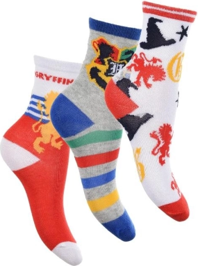 Set de 3 perechi de șosete Harry Potter Gryffindor