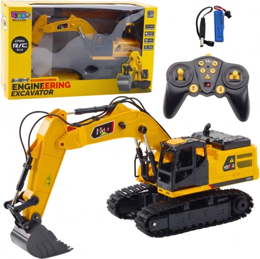 Excavator cu șenile RC distractiv cu telecomandă 6 canale 27 MHz