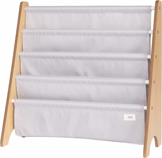 3 Sprouts suport pentru cărți recycled solid/light gray - 1 bucată