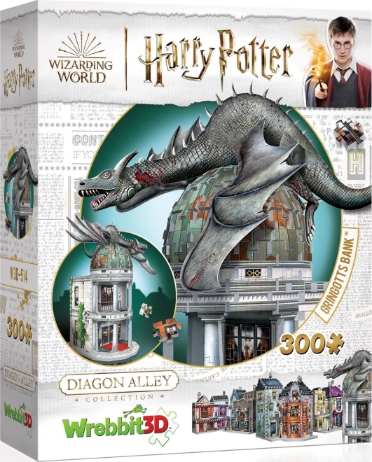 Puzzle 3D WREBBIT Harry Potter: Banca Gringotts 300 de piese