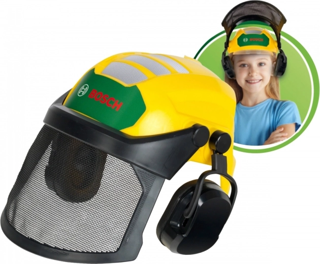 Cască reglabilă cu vizieră și protecții auditive