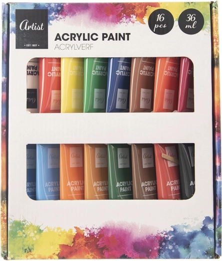 Set de vopsele acrilice 16 buc. 36 ml