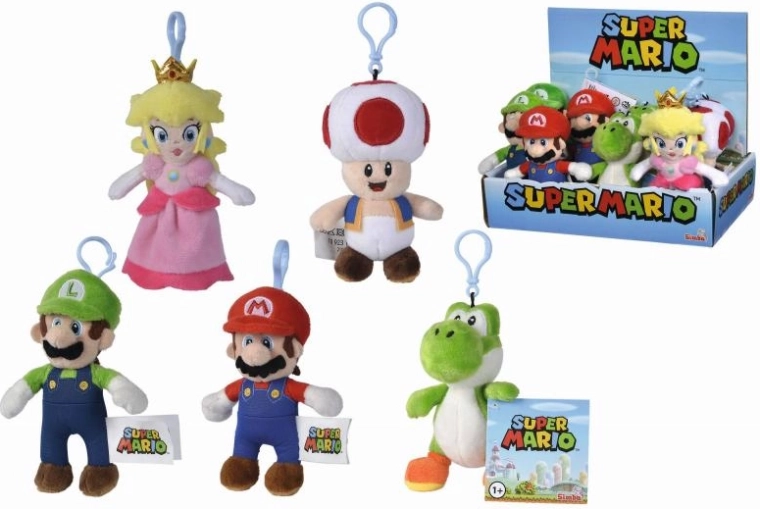 Breloc din pluș Super Mario, 12,5 cm, 5 tipuri, DP12