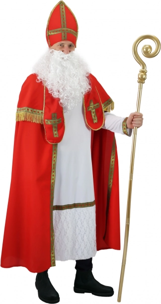 Costum de Moș Nicolae pentru adulți cu eșarfă ECO