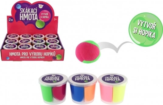 Pastă modelatoare săltăreață în pahar 7 × 6 cm, mix 3 culori