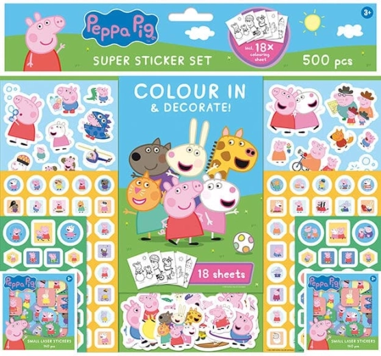 Set de stickere Purcelușa Peppa (500 buc.)