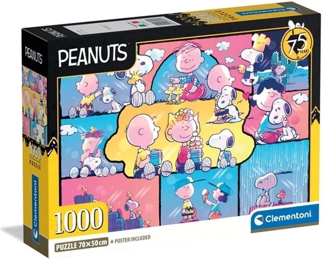 Puzzle compact Clementoni 1000 de piese Peanuts